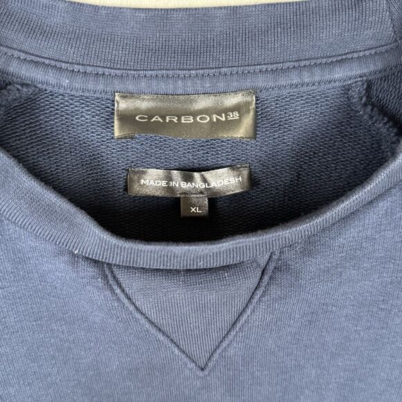 Carbon38‎ Women Pullover Sweatshirt Navy Embroidered Lobster Nautical Lounge XL - Picture 2 of 6